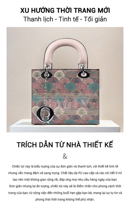Túi xách mới dành cho nữ, thêu hoa văn, kèm khăn lụa, túi xách tay kiểu Lady Dior cao cấp, phong cách sang trọng thời thượng, mẫu hot hit, dễ phối đồ, túi đeo chéo hoặc đeo vai[gy-872]