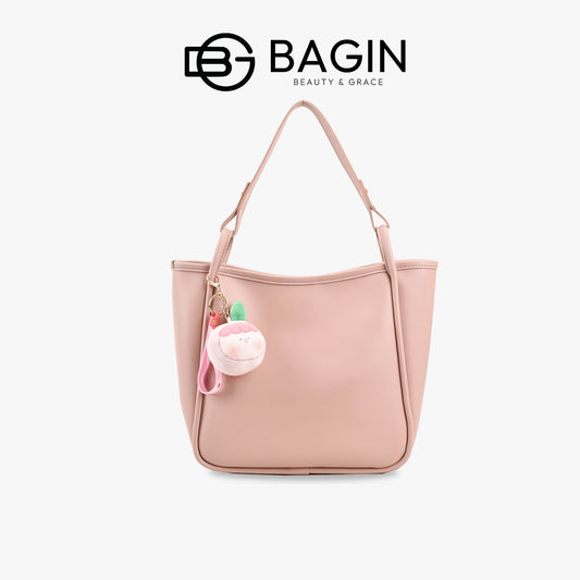 Túi màu hồng dung lượng lớn dành cho nữ túi đi làm thời trang mới phù hợp, túi đeo vai đơn giản, túi tote [gy-946]