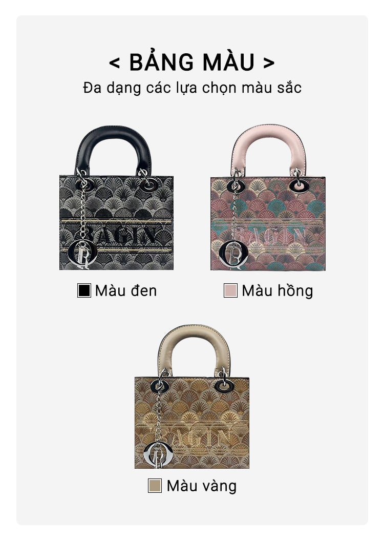 Túi xách mới dành cho nữ, thêu hoa văn, kèm khăn lụa, túi xách tay kiểu Lady Dior cao cấp, phong cách sang trọng thời thượng, mẫu hot hit, dễ phối đồ, túi đeo chéo hoặc đeo vai[gy-872]